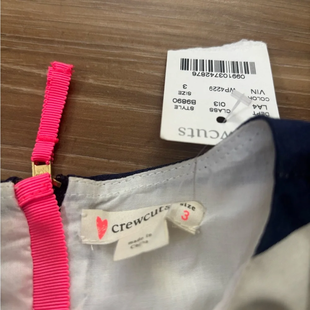 NWT Crewcuts Blue and White striped Sleeveless dress